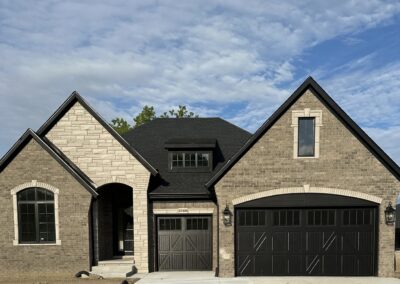 Black Classica Lucern garage door with Thames windows